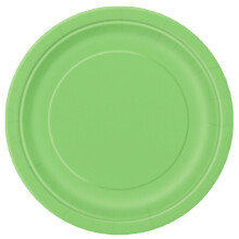 16 Lime Green Round 9" Paper Plates