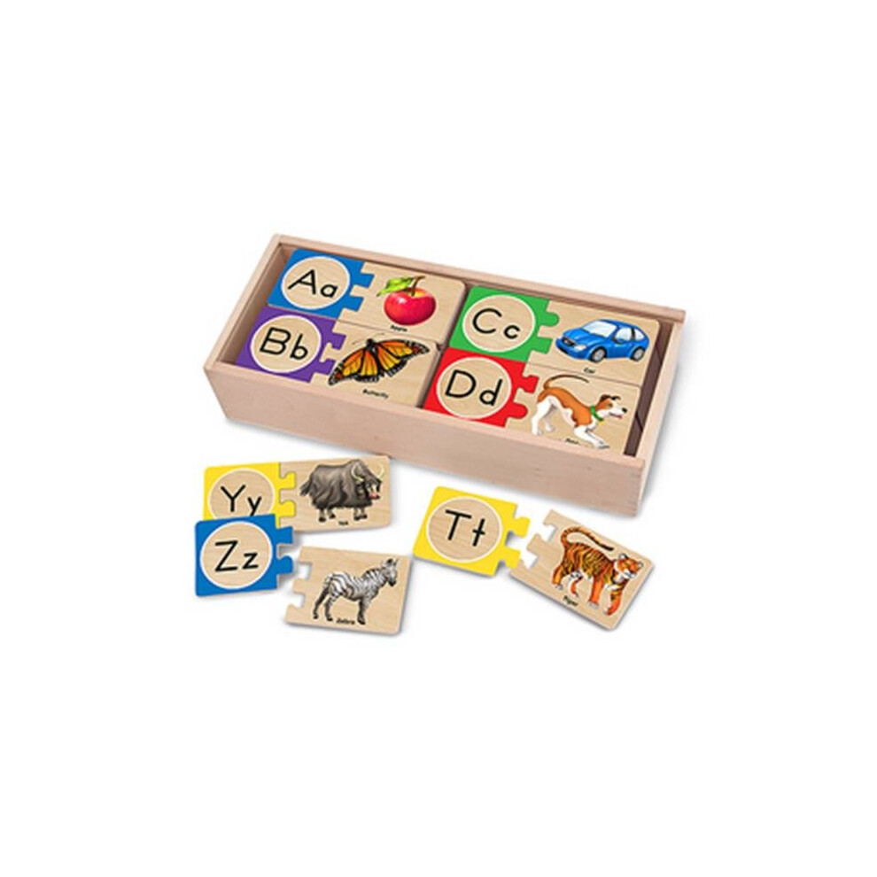 Melissa and Doug 2541 Alphabet Wooden Puzzle Cards