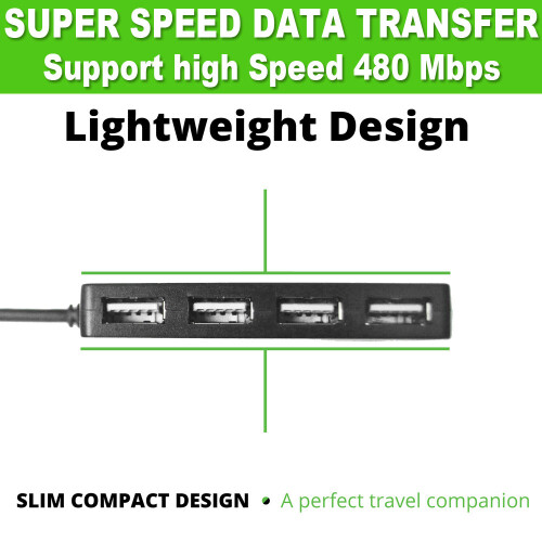 High Speed 4 Port USB HUB 2.0 Multi Splitter Expansion Desktop PC Laptop Adapter 2