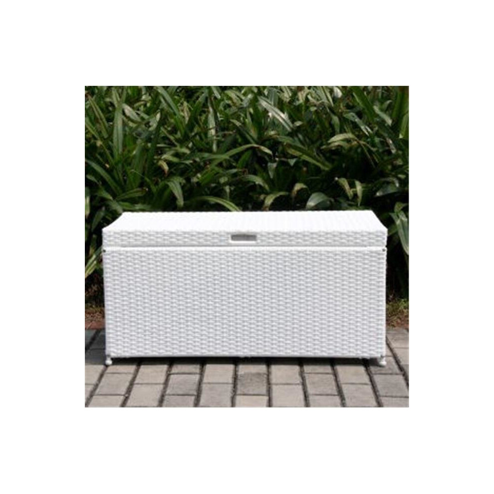 Wicker Lane ORI003-B Outdoor White Wicker Patio Furniture Storage Deck Box-image-OPC-PQ92QB-NEW
