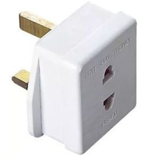 1 AMP Electric Shaver Euro 2 Pin to UK 3 Pin Adaptor