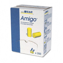3M 3101103 Classic Small Ear Plugs in Pillow Paks PVC Foam Yellow 200 Pairs/Box
