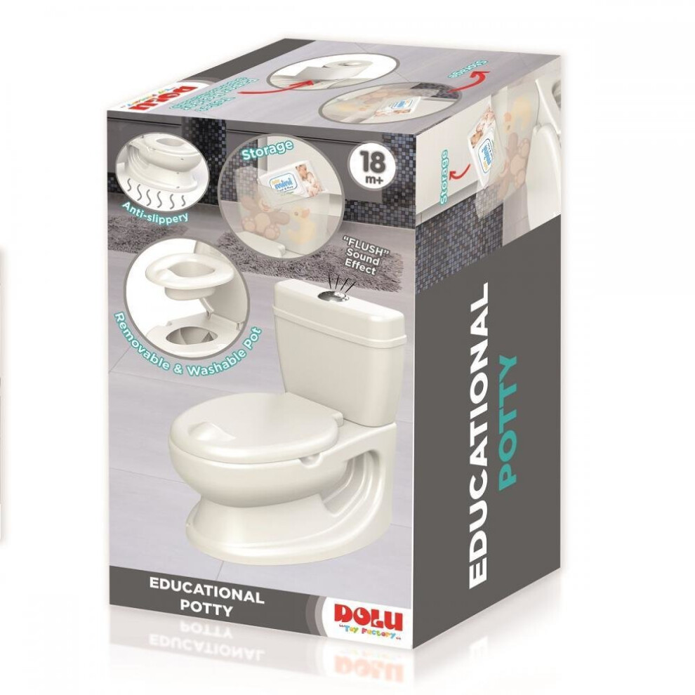 Dolu Toddler Educational Baby Potty Toilet Training Chair Seat White 18 Months +