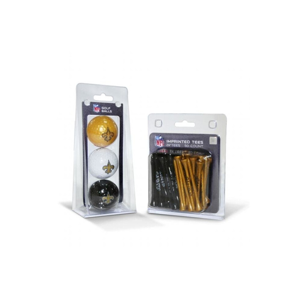 Photos - Golf Team  31899 New Orleans Saints 3 Ball Pack and 50 Tee Pack