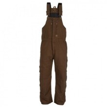 Berne Apparel B377BBS440 Large Short Original Washed Insulated Bib Overall - Bark