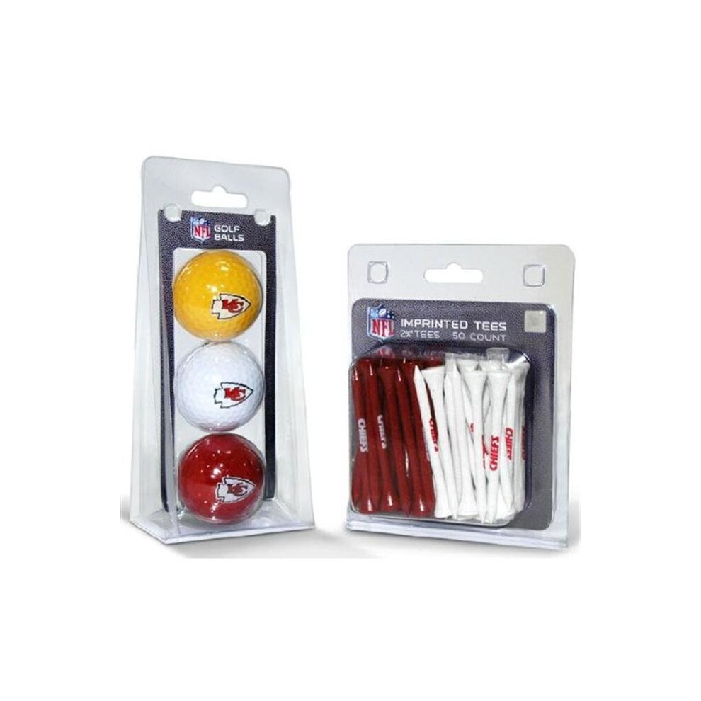 Photos - Golf Team 31499 Kansas City Chiefs 3 Ball Pack and 50 Tee Pack