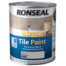 Ronseal One Coat Tile Paint - 750ml | Granite Grey Satin