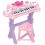 The Magic Toy Shop Kids Electronic Keyboard with Lights, 24 Learning Keys, Drums, Microphone & Stool 5
