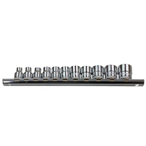 us pro US PRO Tools 11pc 1/4" Dr 12 Point Low Profile Metric Sockets 5 - 14mm