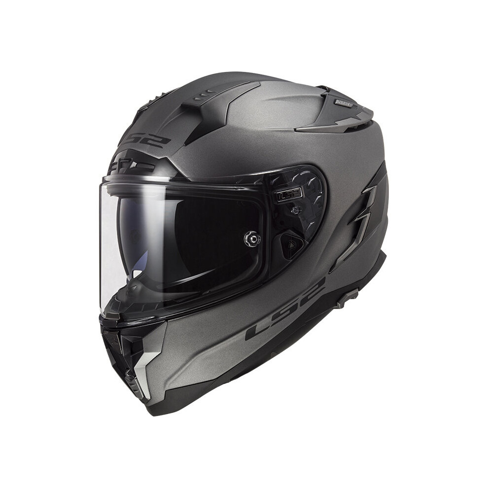 (Xs) Ls2 Ff327 Challenger Titanium Fibreglass Helmet Grey 6934432842546