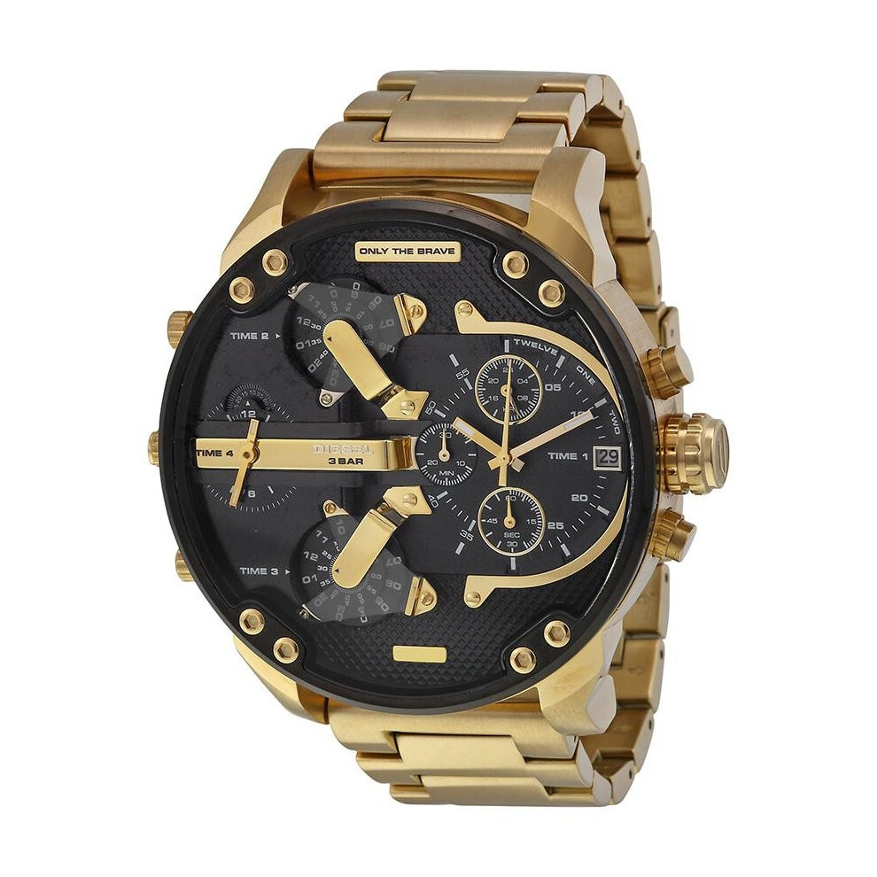 Diesel Big Daddy 2.0 All Gold 66mm Chrono Men's Watch - DZ7333