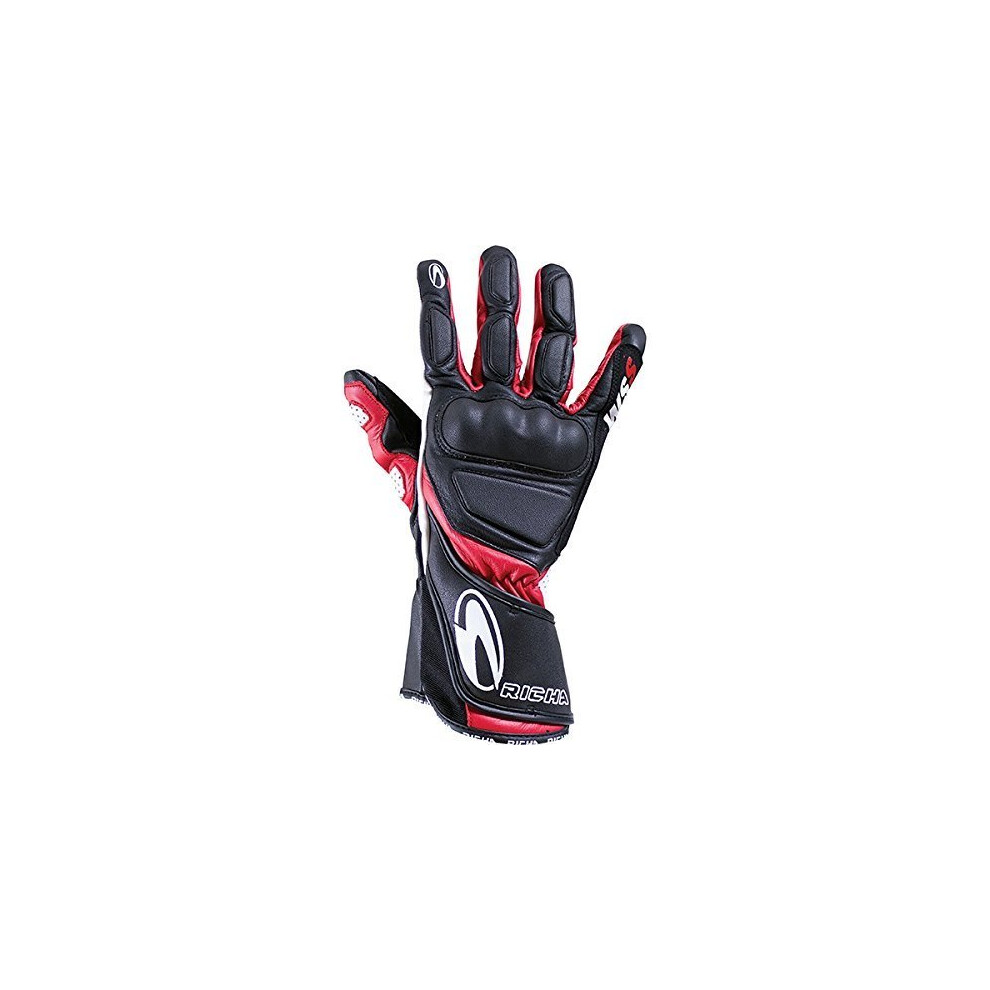 (Small) Richa WSS Red Leather Sports Summer Racing Motorcycle Gloves-image-OPC-PQB8KX-NEW