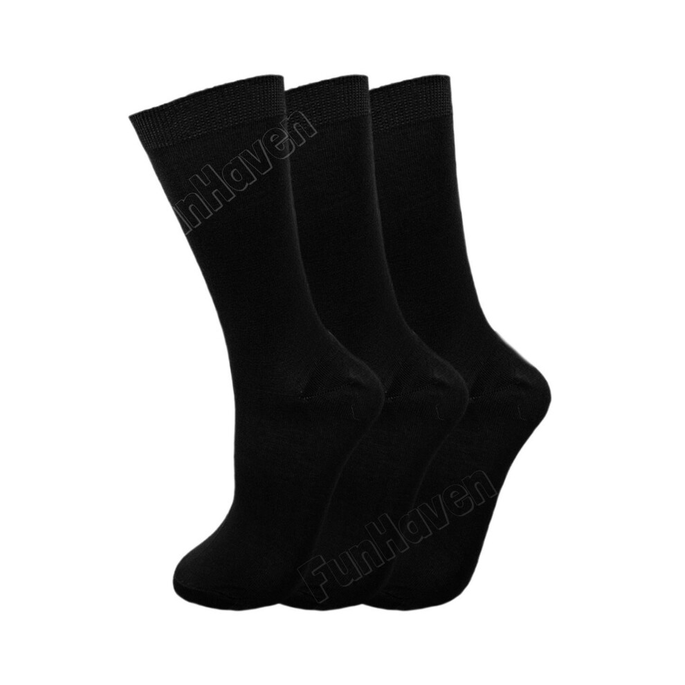 (Black, 6) Women's Non Elastic Bamboo Socks UK 4-7 Multipack-image-OPC-PGMXPP-NEW