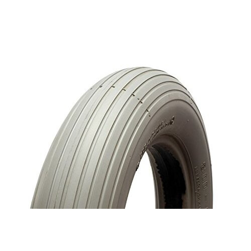(2 Rear Tyres, Grey) Mobility Scooter Puncture Proof Tyres – 300-4 / 260 x 85 - Solid Tyres 1