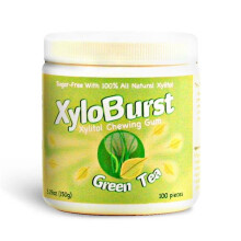 Xyloburst, Xylitolová Guma, Zelená Čaj, 100 Kusov, 5,29 oz (150 g)