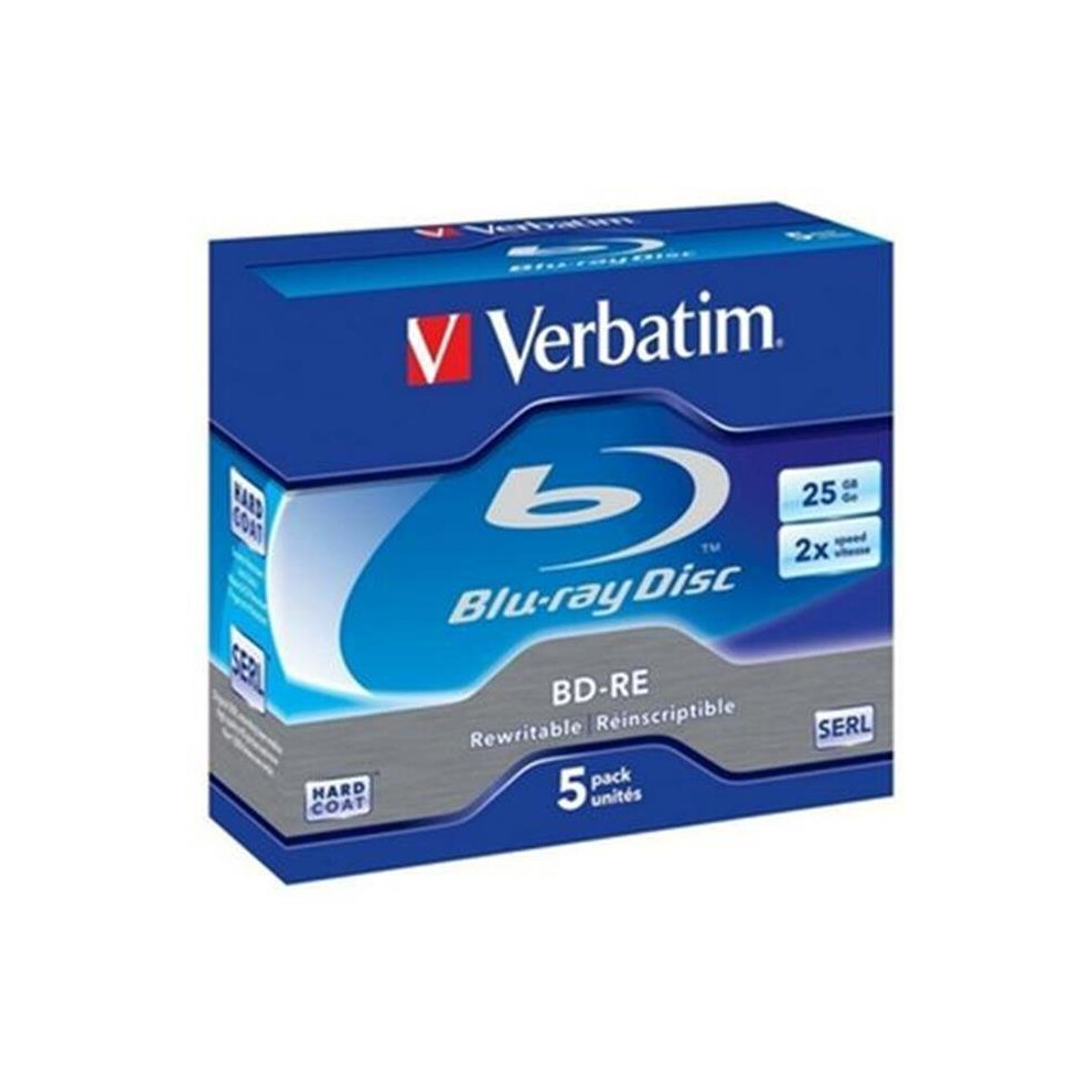 Verbatim 43615 2x 5GB Blu-ray Rewritable Media - 5 Pack