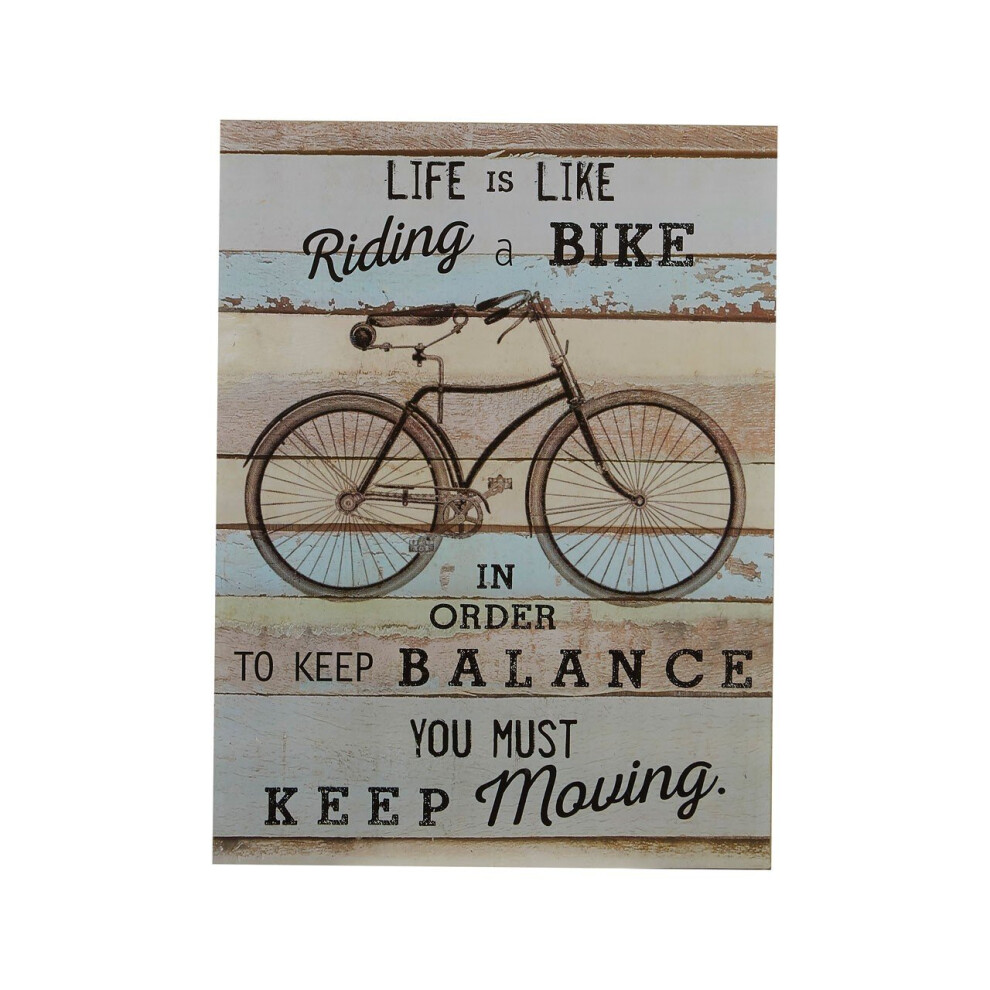 Bike Wall Plaque - Multi-Coloured