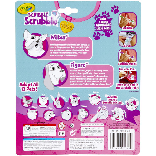 Crayola Crayola Scribble Scrubbie Pets 6/Pkg-Dogs