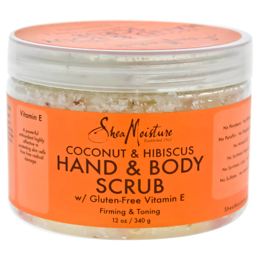 Shea Moisture Coconut & Hibiscus Hand & Body Scrub Firming & Toning - 12 oz Scrub