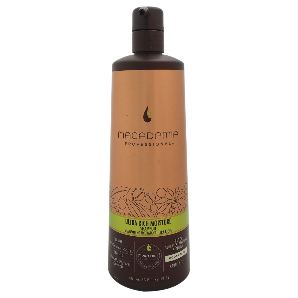 Photos - Hair Product Macadamia Ultra Rich Moisture Shampoo - 33.8 oz Shampoo 