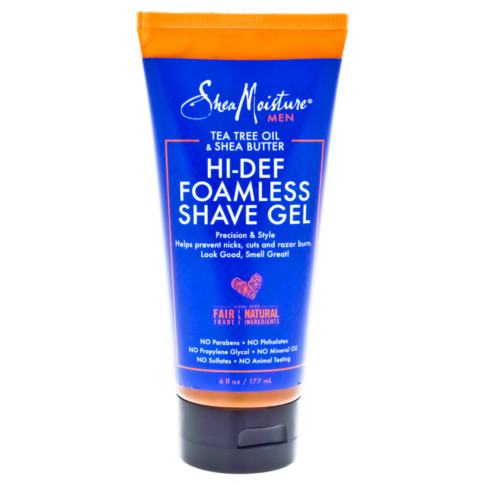 Shea Moisture Tea Tree Oil & Shea Butter Hi-Def Foamless Shave Gel - 6 oz Shave Gel