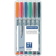 Lumocolor Non-Permanent 1.0mm Pens 6/Pkg-