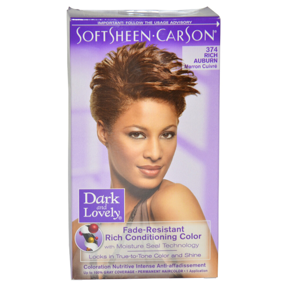 Dark and Lovely Fade Resistant Rich Conditioning Color # 374 Rich Auburn - 1 Application Hair Color