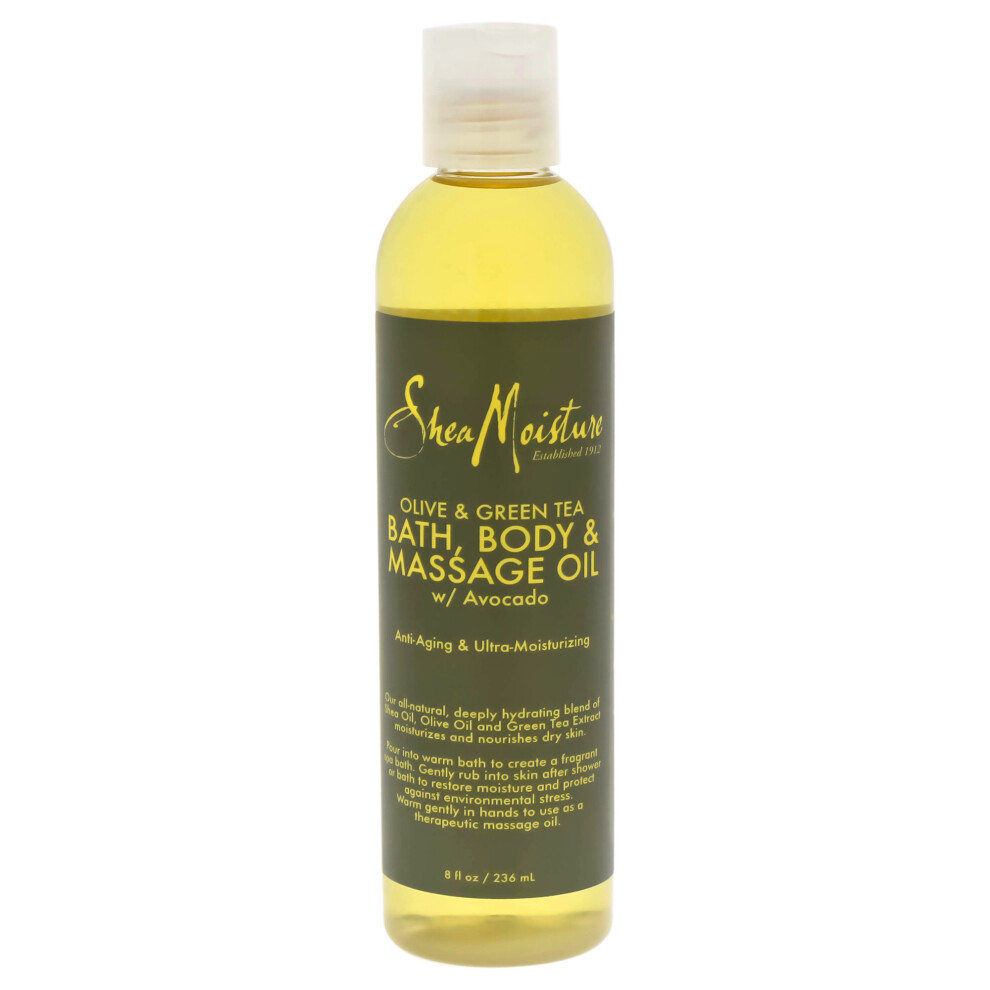 Shea Moisture Olive & Green Tea Bath-Body & Massage Oil - 8 oz Oil