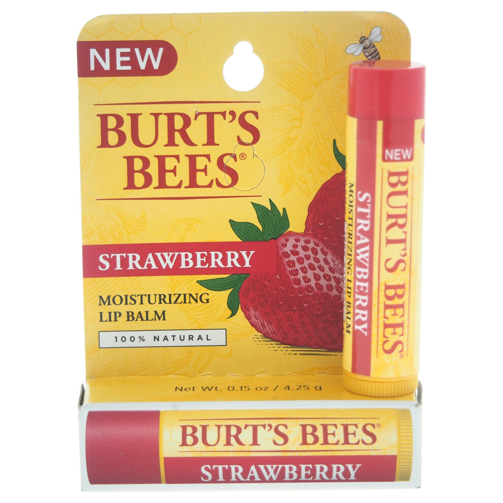 Burts Bees Strawberry Moisturizing Lip Balm Blister - 0.15 oz Lip Balm