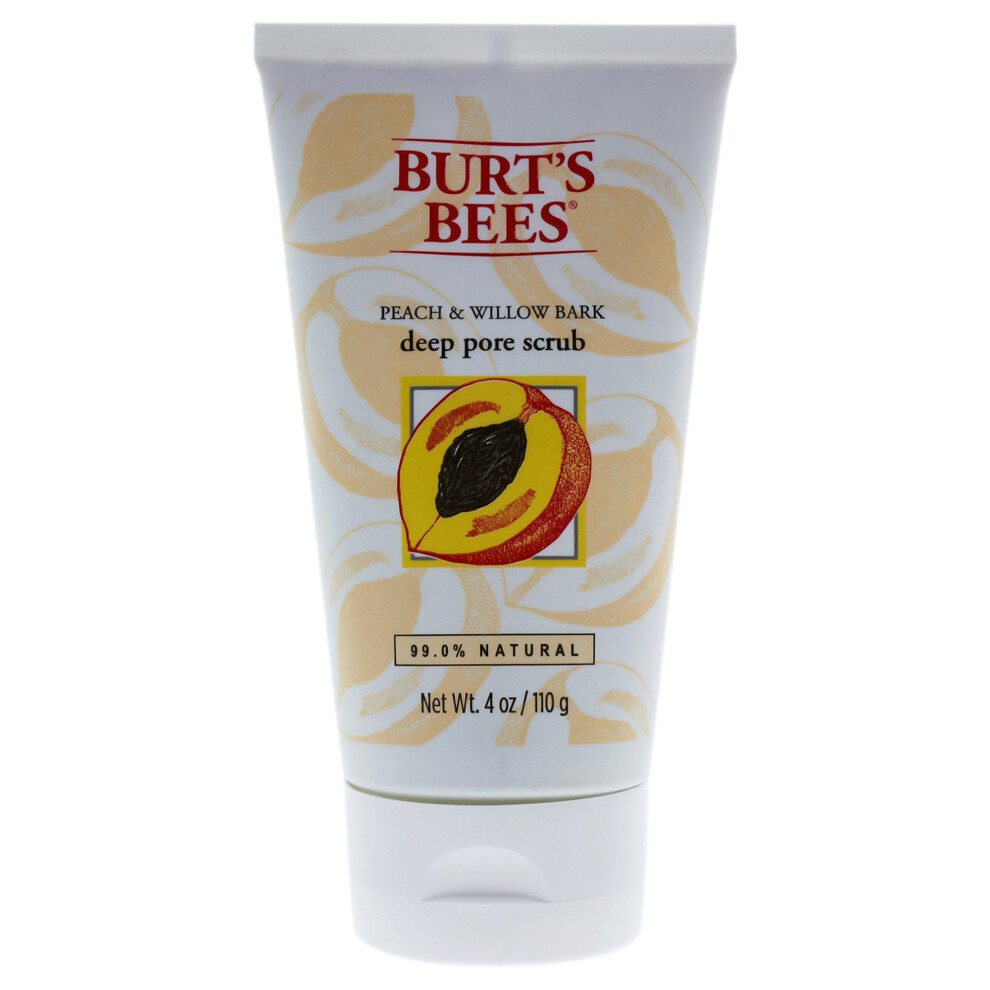 Burts Bees Peach & Willow Bark Deep Pore Scrub - 4 oz Scrub