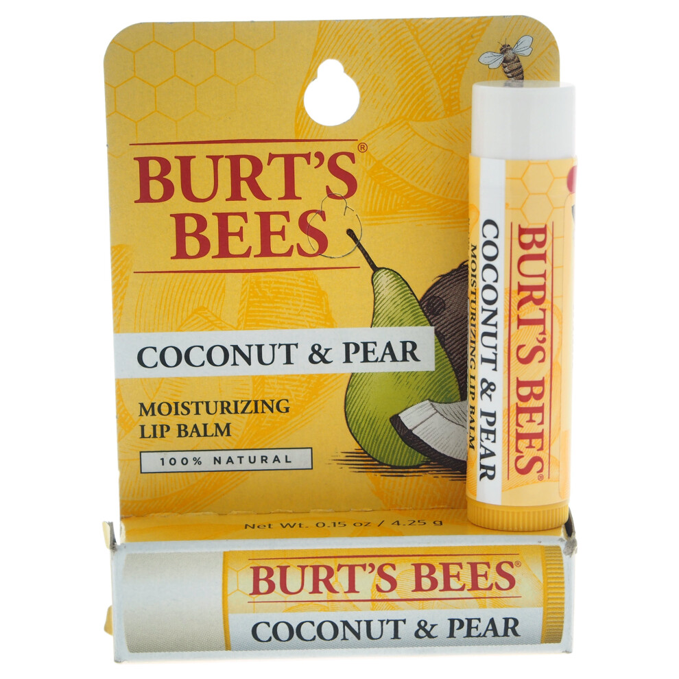 Burts Bees Coconut & Pear Moisturizing Lip Balm Blister - 0.15 oz Lip Balm