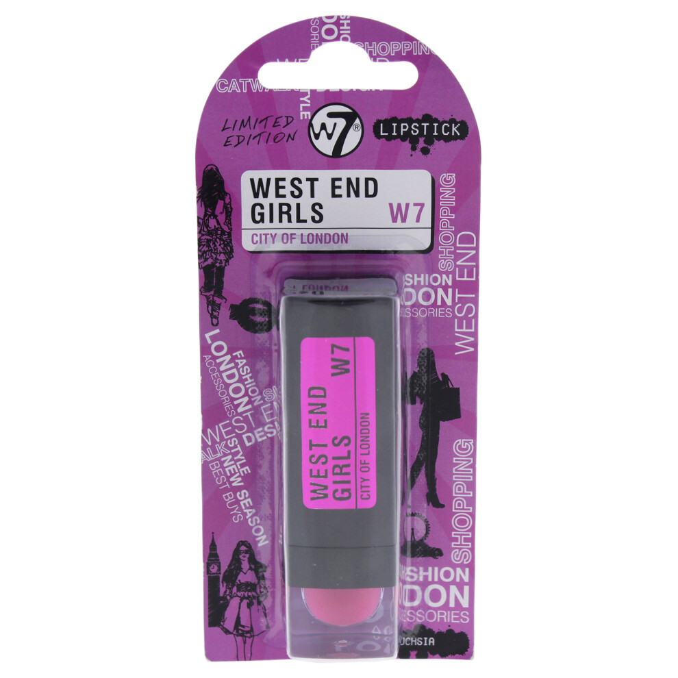 W7 West End Girls City Of London - Fuchsia - 0.1 oz Lipstick