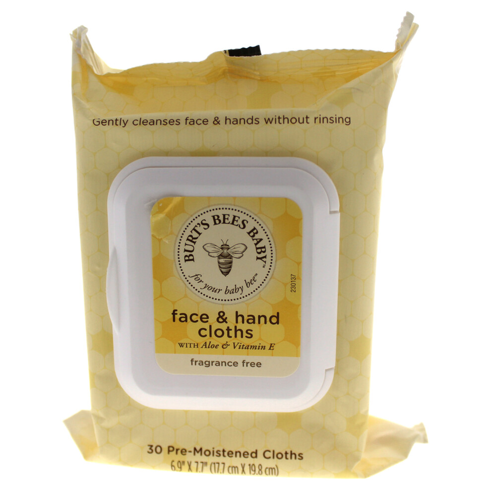 Burts Bees Baby Bee Face & Hand Cloths - 30 Pc Towelettes