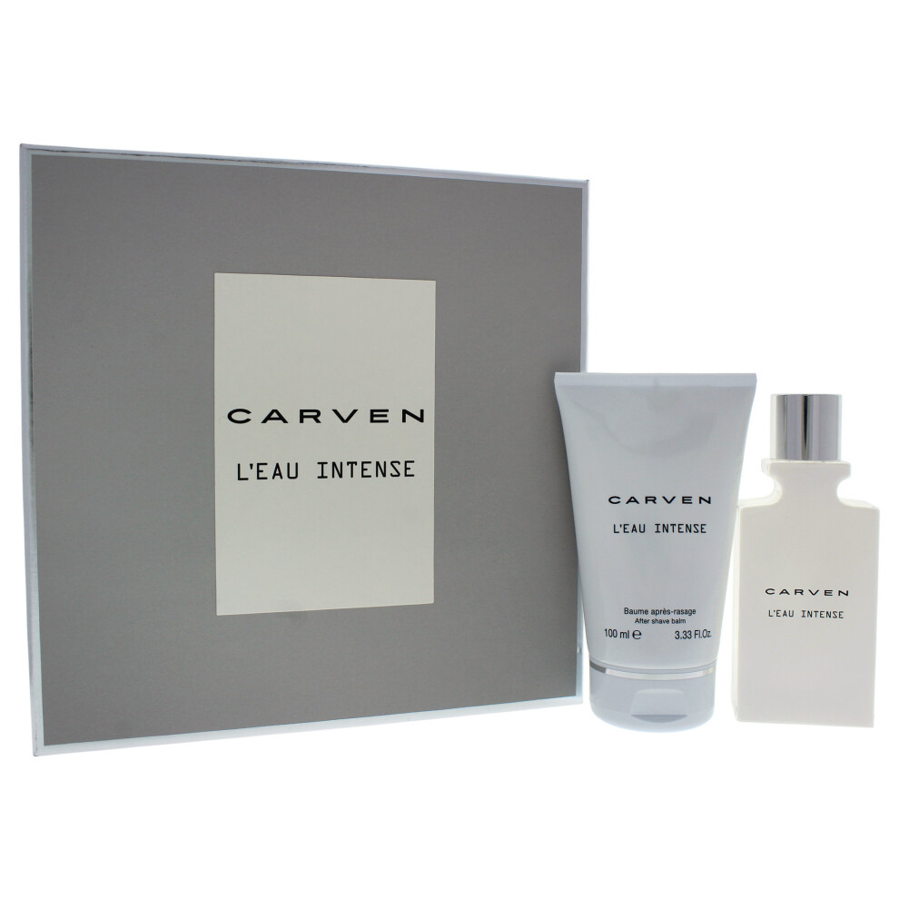 Carven LEau Intense - 2 Pc Gift Set 1.66oz EDT Spray, 3.33oz After Shave Balm