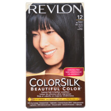 Revlon Permanente Haarkleur, Kleur zonder Ammoniak, 100% Grijsdekking, 12 Natuurlijk Blauw Zwart, 4.4