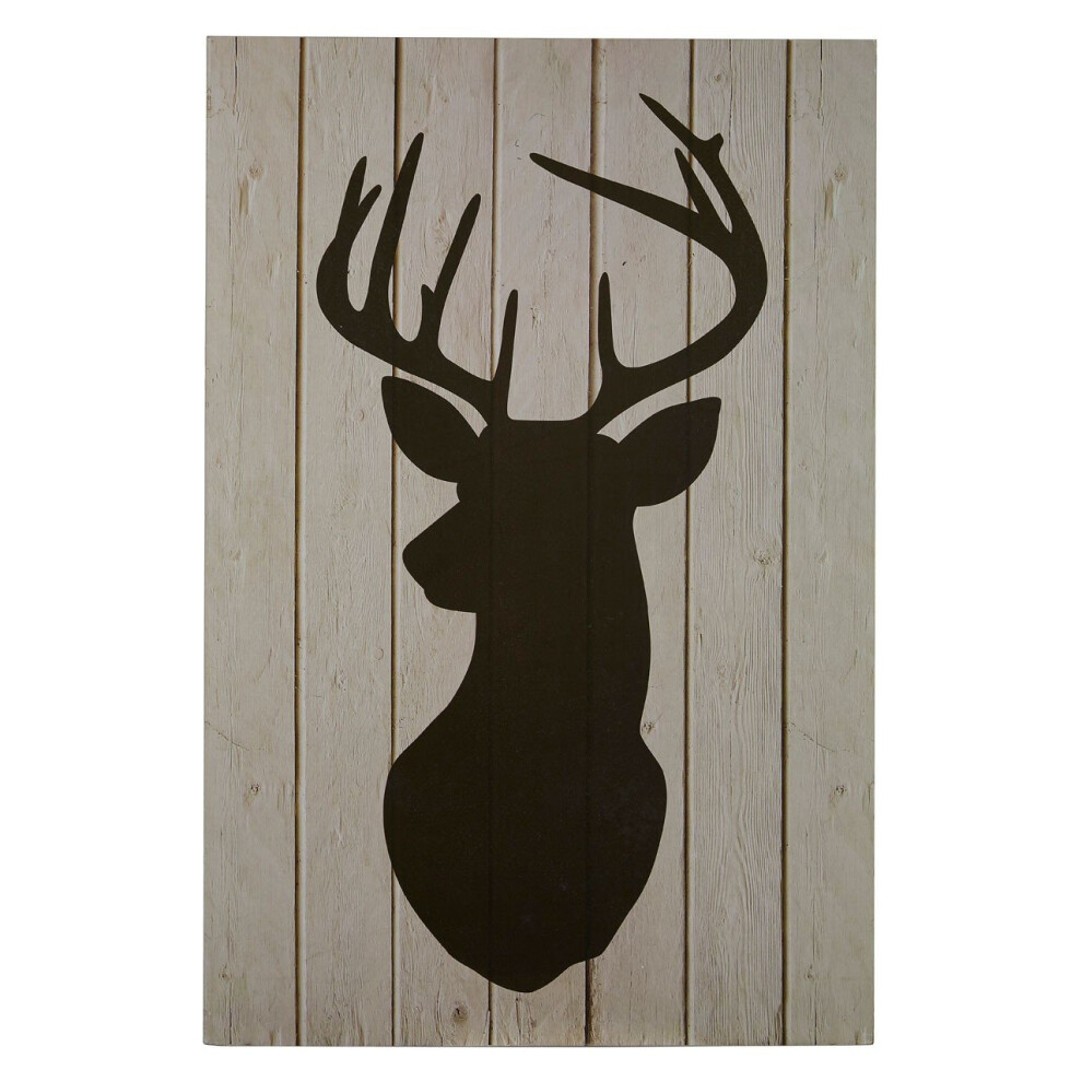Stag Silhouette Wall Plaque, Christmas Wall Art, Abstract Artwork for Home, Office, Stag Head Wall Painting