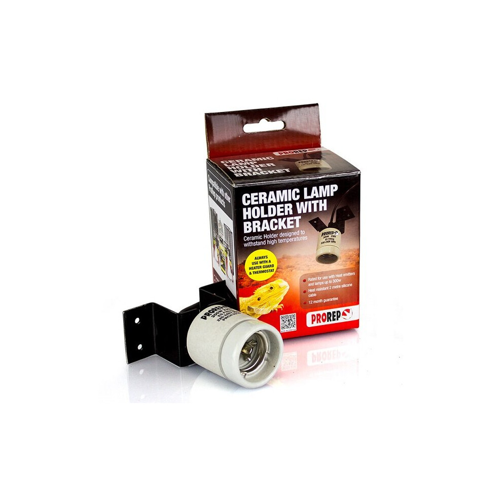 ProRep Ceramic Lamp Holder With Bracket