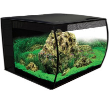 (Black) Fluval FLEX Glass Aquarium Kit 57L