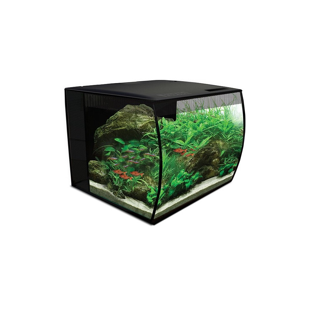 (Black) Fluval FLEX Glass Aquarium Kit 34L