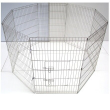 (X-Large) Puppy Play Pen Pet Enclosure â Silver