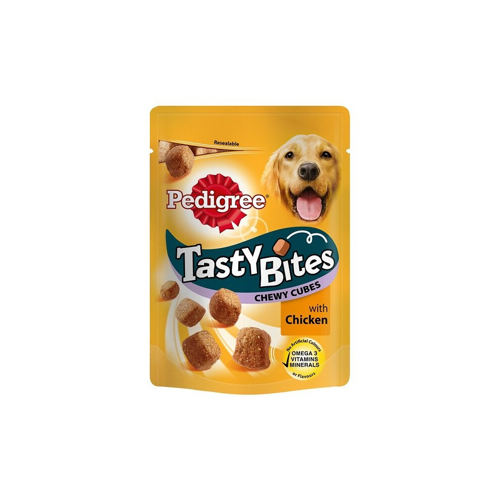 Pedigree Tasty Bites Chewy Chicken Cubes 130g