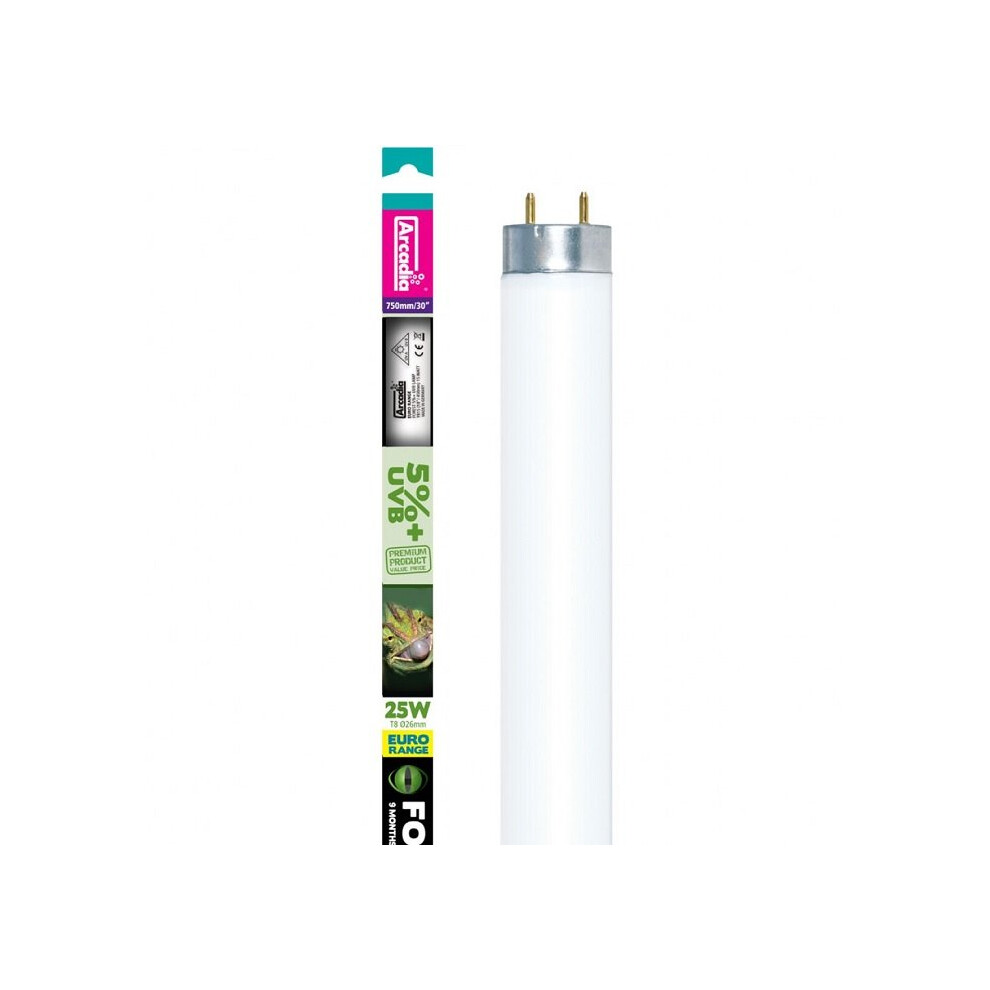 (25 Watt, 75cm (30")) Arcadia Euro-Range Forest 5% UV Tubes