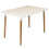 Charles Jacobs Charles Jacobs 120cm Rectangular Dining Table With White Tabletop and Solid Beech Wood Leg 1