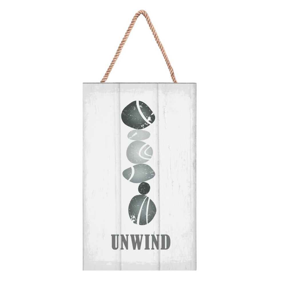 Unwind Wall Plaque, MDF - Grey