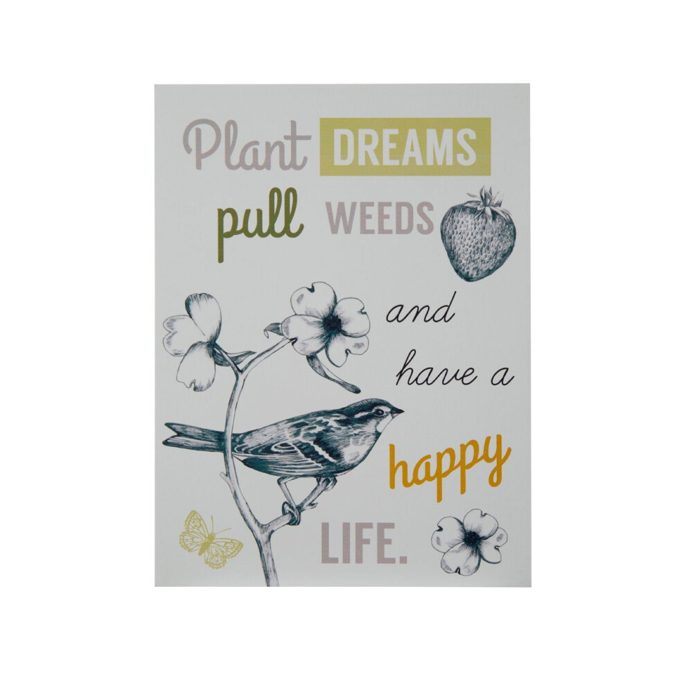 Premier Housewares Artists Garden Wall Plaque, Mdf - Multi-Colour