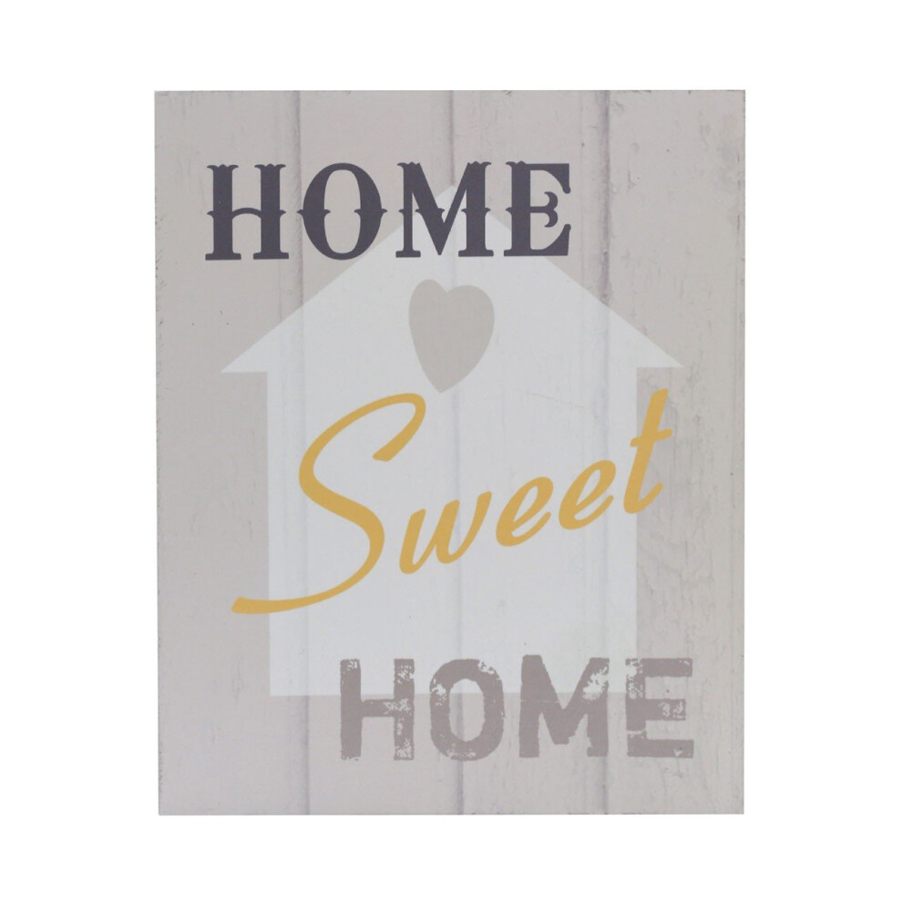 Premier Housewares Home Sweet Home Wall Plaque, Mdf