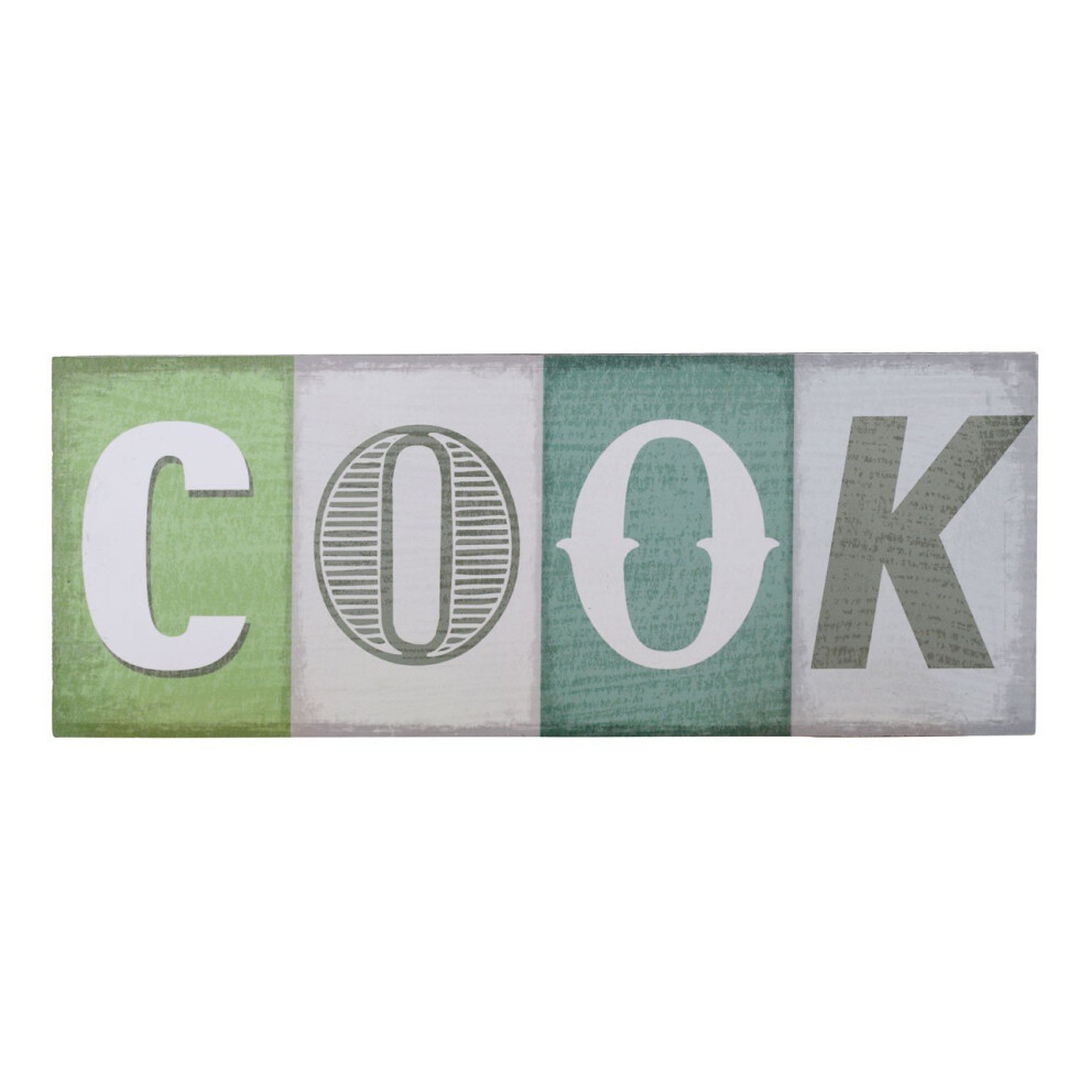 Premier Housewares Cook Wall Plaque, Mdf, Multi- Coloured