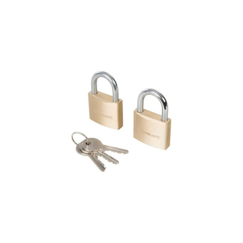 Silverline Keyed Alike Padlocks - 40mm 2pk