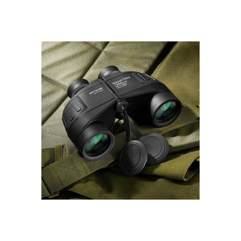 Barska Optics AB11610 7x50 WP Battalion  with Internal Rangefinder  Individual Focus  FLOATS  FMC  Blue Lens