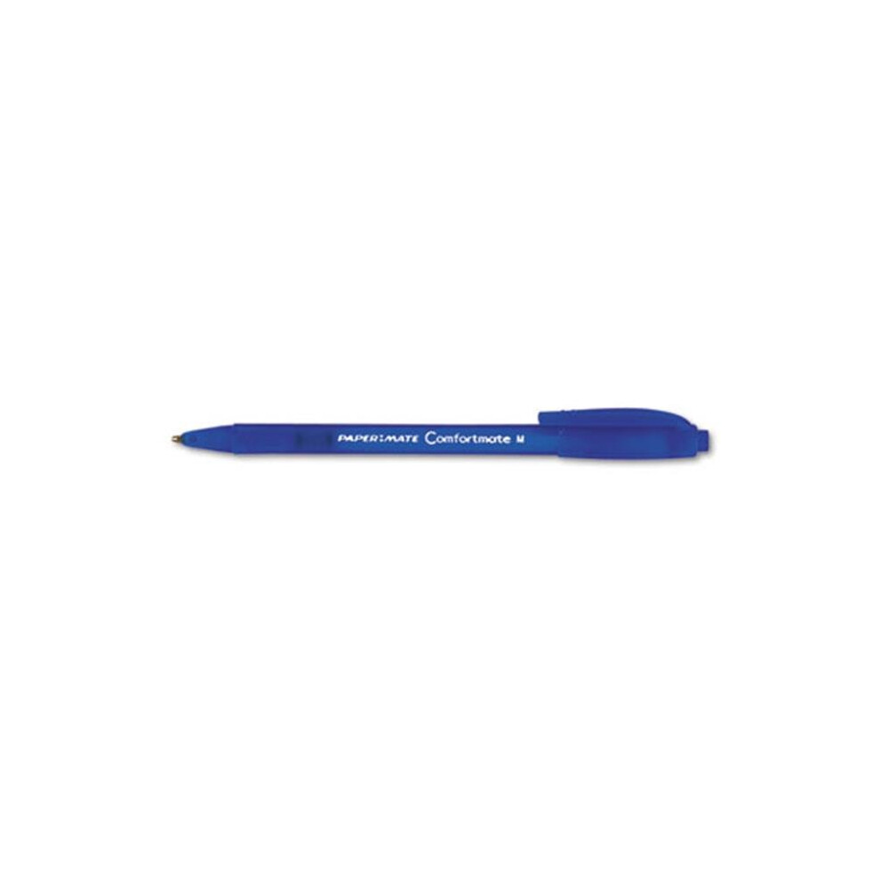 Paper Mate 6310187 ComfortMate Ballpoint Retractable Pen  Blue Ink  Medium  Dozen